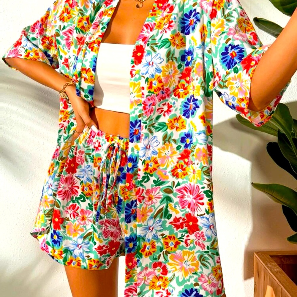 Kimono and Tie shorts NEW
